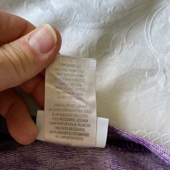 Disney Parks Authentic Women's Purple Mickey + Minnie Mouse Light Sweater Top XS - Picture 5 of 10